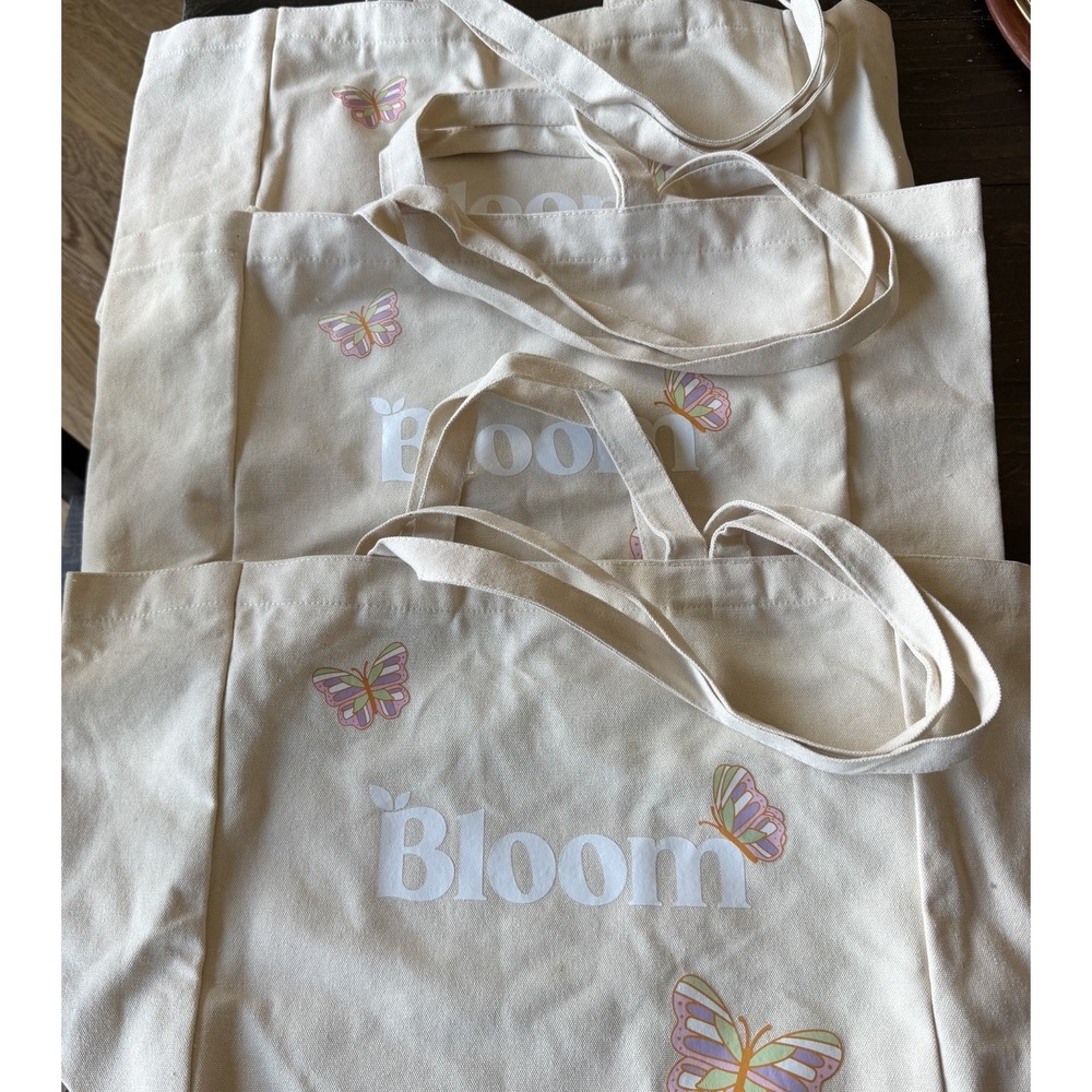 BLOOM tote bag-Canvas Lot Of 3 Shopping Bag